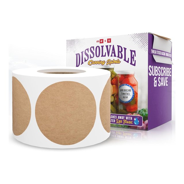 What are dissolvable canning labels?