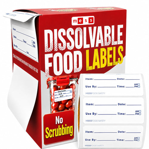 Dissolvable Food Labels with EZ-Dispensing Box
