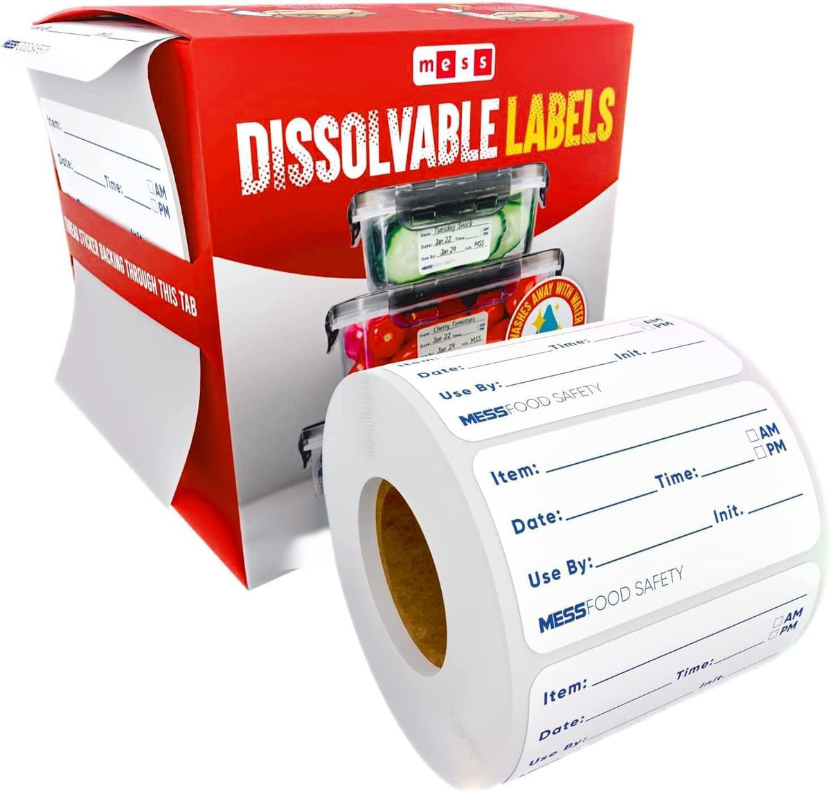Dissolvable Food Labels with EZ-Dispensing Box